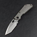 8.5'' New CNC Stone Wash D2 Blade Full T4C Titanium Handle Folding Camping Pocket Knife DF89