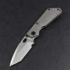 8.5'' New CNC Stone Wash D2 Blade Full T4C Titanium Handle Folding Camping Pocket Tool DF89