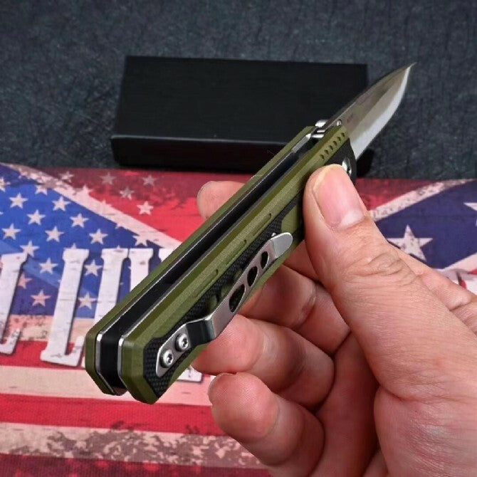 8'' New G10 Handle M390 Steel Blade Pocket Camping Folding Knife VTF21