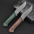 9'' New Stone Wash 14C28N Blade Linen Handle Camping Tool VTH72