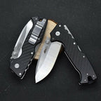 New M390 Steel Blade carbon fiber Handle Pocket Back Lock Camping Folding Tool VTF190