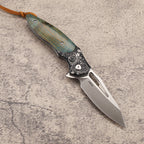 7.5''New Manual Folding Tool ASP30 Steel Blade Wood Handle Pocket Tool VTF198