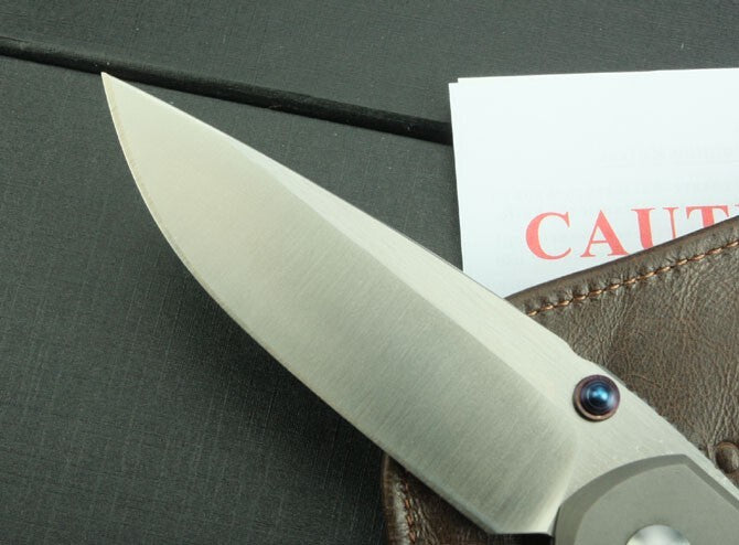 New CNC D2 Blade Sebenza 25 Style Full T4C Titanium Handle  Folding Knife DF16