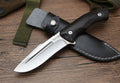 9'' New 440 Steel Fixed Blade Wood Handle Camping Knife VTH126