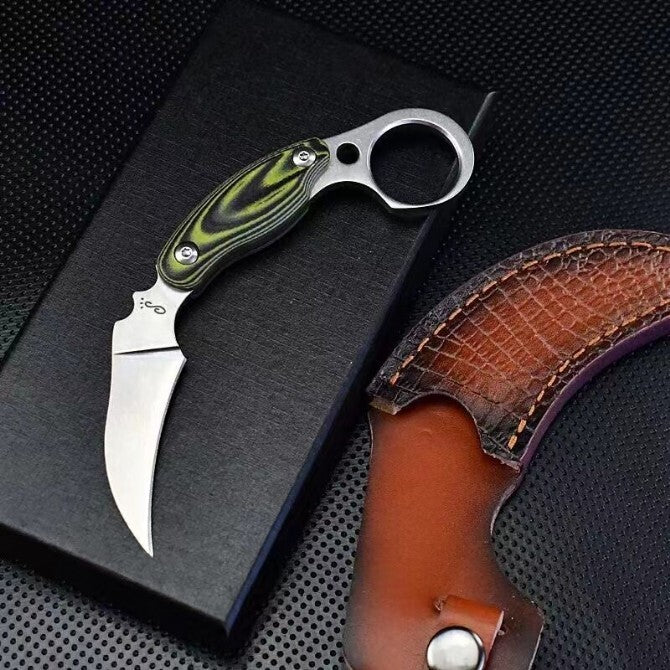 New Stone Wash D2 Fixed Blade G10 Handle Collection Claw EDC Knife C12