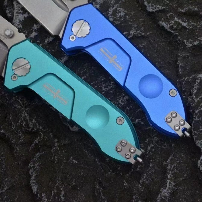 7'' New Manual Folding Knife N690 Blade Aluminum Handle Pocket Knife VTF156