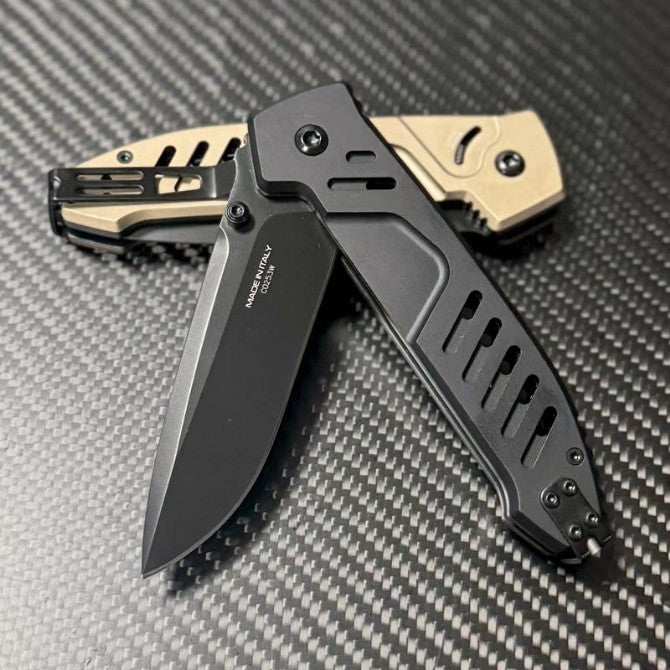 New N690 Blade Aluminum Handle Camping Pocket Folding EDC Knife VTF118