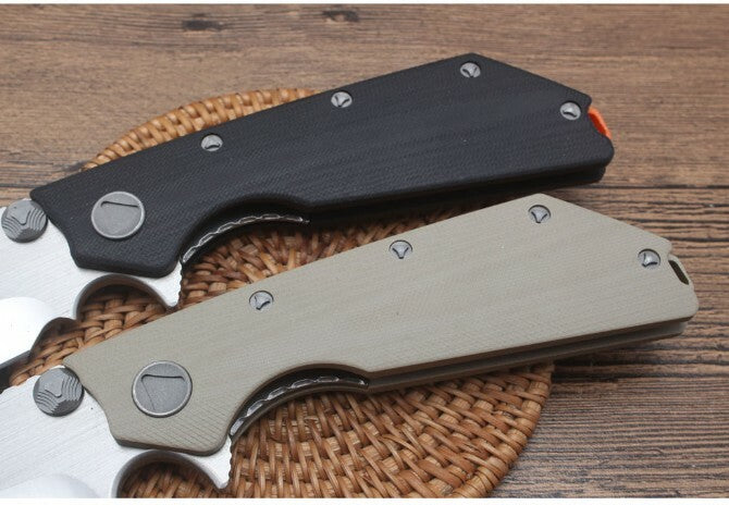 New Manual Folding Knife D2 Blade G10 Handle Pocket Camping Knife DF160