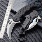 7'' New Fast Opening D2 Blade Carbon Fiber Handle Pocket Claw Karambit Tool C11