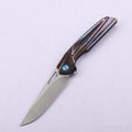 New Manual Folding Knife D2 Steel Blade Full T4C Titanium Handle Pocket Camping Knife DF47