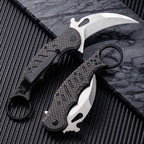 7'' New Fast Opening D2 Blade Carbon Fiber Handle Pocket Claw Karambit Tool C11