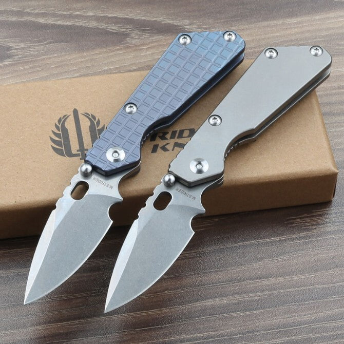 6.5'' New CPM154 Blade Full T4C Titanium Handle Pocket Camping Folding Knife VTF56