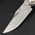 8'' New FlodingTool Crushed Pocket Camping Damascus Blade Tool VTF81