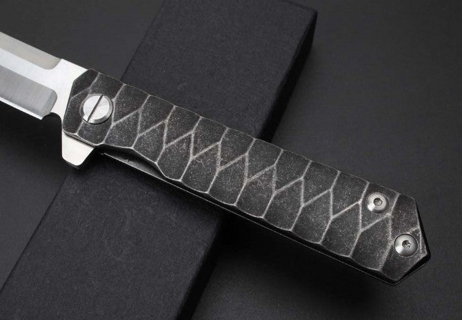8'' New CNC D2 Blade Fast Opening Full Steel handle Pocket Folding Knife VTF51