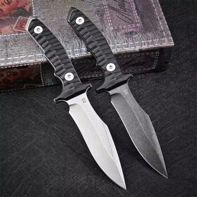 8'' New CNC D2 Blade Full Tang G10 Handle Sharp Knife VTH69