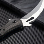 7'' New Fast Opening D2 Blade Carbon Fiber Handle Pocket Claw Karambit Tool C11