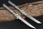 New Fast Opening M390 BladefFull T4C Titanium Handle Pocket Camping Folding Tool DF07