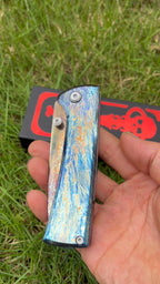 8'' New Folding M390 Steels Blade Full T4C Titanium Handle  Camping PocketTool VTF107S