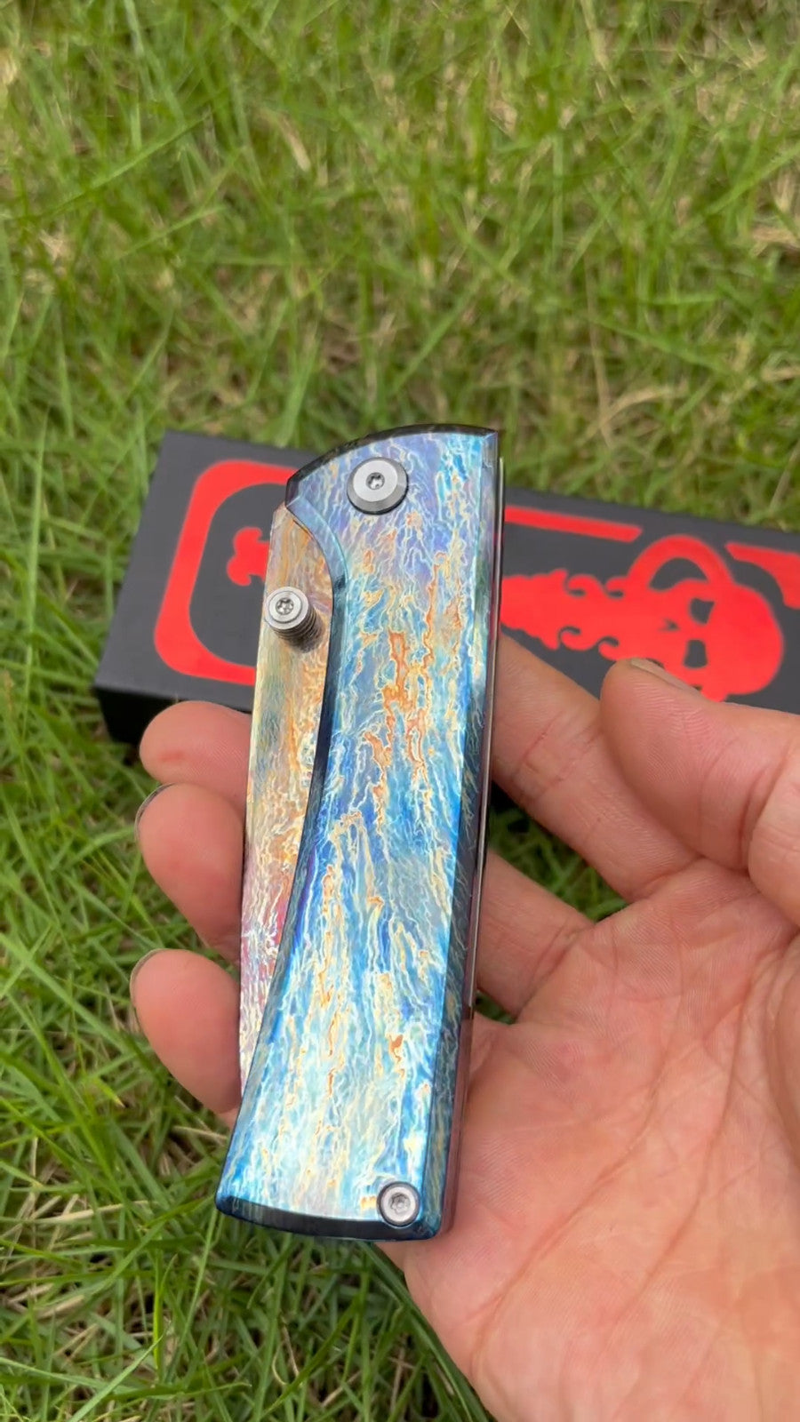8'' New Folding M390 Steels Blade Full T4C Titanium Handle  Camping PocketKnife VTF107S