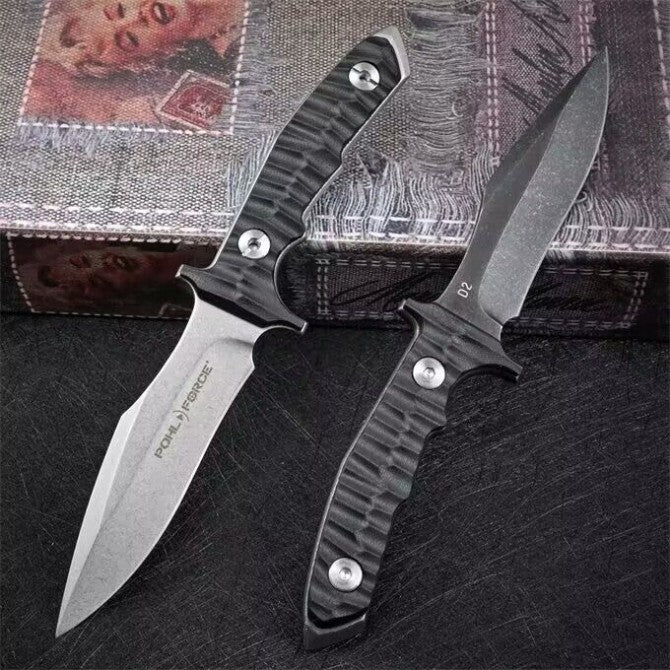 8'' New CNC D2 Blade Full Tang G10 Handle Sharp Knife VTH69