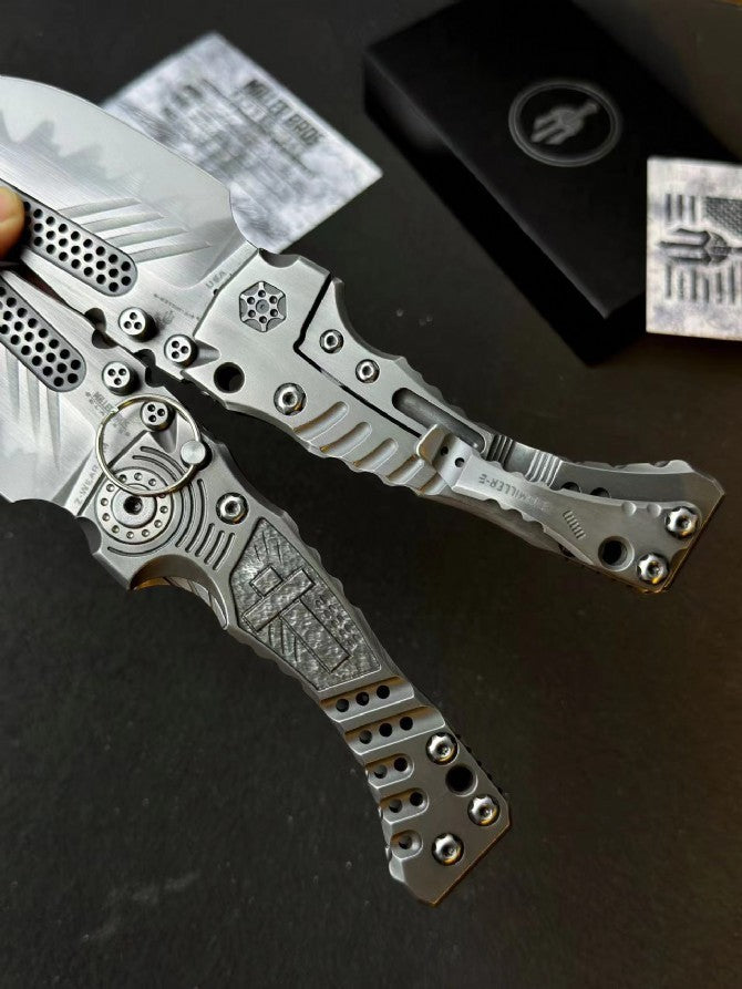 10" New CNC Z-Wear Steel Blade T4C Handle Camping Folding Knife VTF161