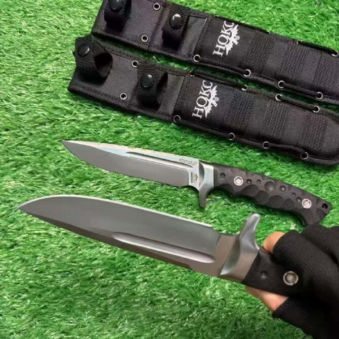 11'' New Full Tang D2 Steel Blade G10 Handle Camping Knife VTH97