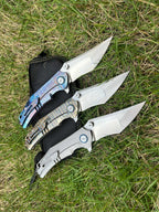 8'' New VG10 Blade Full T4C Titanium HandleFolding Camping Pocket Tool VTF200
