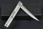 7.5'' New CNC D2 Steel Blade Full T4C Titanium Handle Pocket Camping Hiking Folding Tool DF43