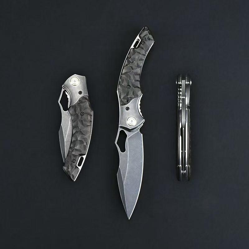 8.5'' New Wootz Steel Blade Wood Handle Camping ToolFolding Knife VTF100