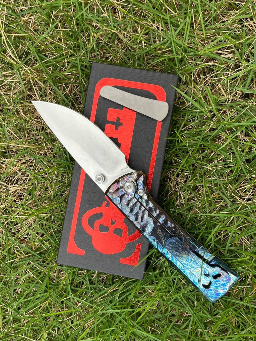 8'' New FoldingKnife M390 Blade Full T4C Titanium Handle Pocket Camping Knife VTF95G