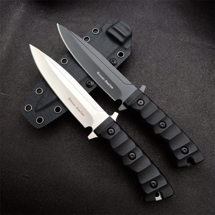 9'' New D2 Fixed Blade Nylon Glass Fiber Handle Collection Knife VTH06