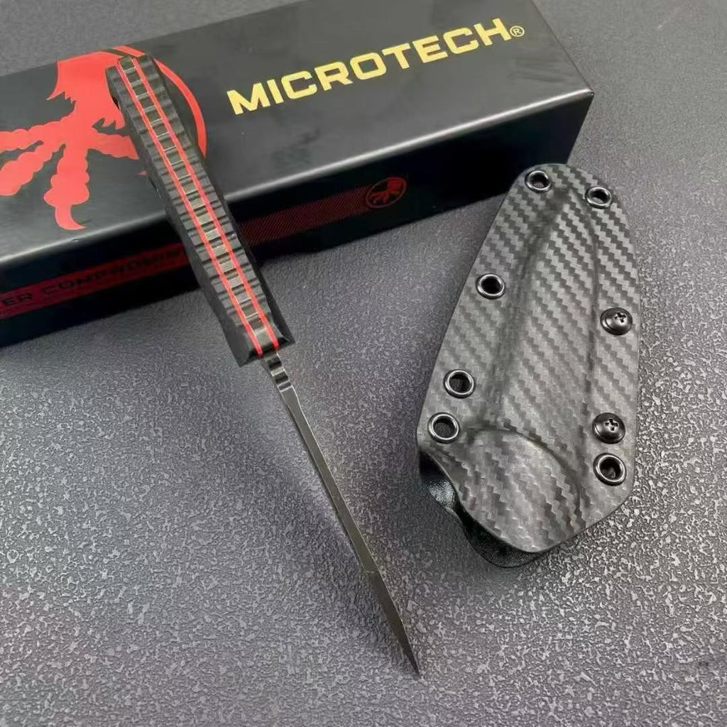 New M390 Steel Stone Wash 4MM Blade G10 Handle Full Tang Camping Knife VTH74B