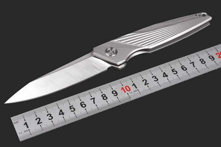 8'' New CNC M390 Steel Blade Full T4C Titanium Handle Pocket Camping Folding Knife DF96