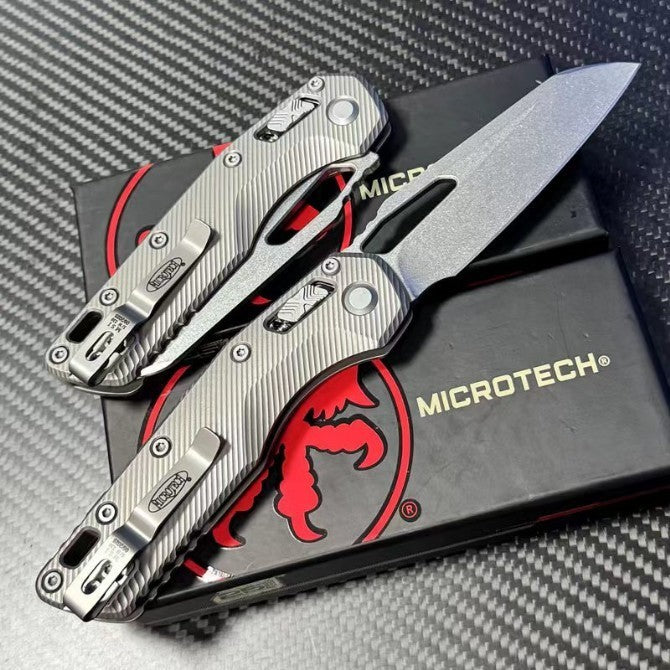 New Stone Wash M390 Steel Blade Full T4C Titanium Handle Pocket Survival Folding Knife VTF66T