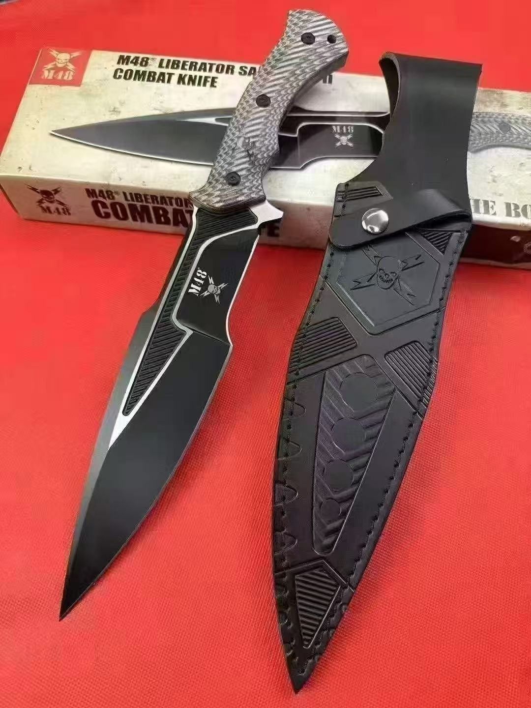 New CNC 7Cr13Mov Steels Fiber Glass handle Collection Knife M48