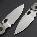 9'' New CNC Stone Wash D2 Blade Full T4C Titanium Handle  Pocket Camping Folding Tool DF186