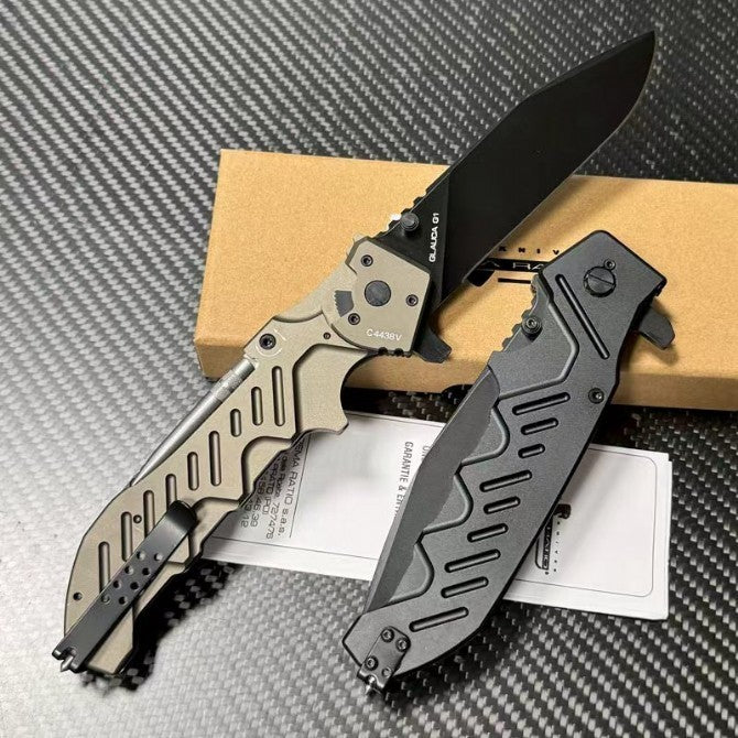 10'' New CNC N690 Blade Aluminum Handle Pocket Folding Knife VTF106
