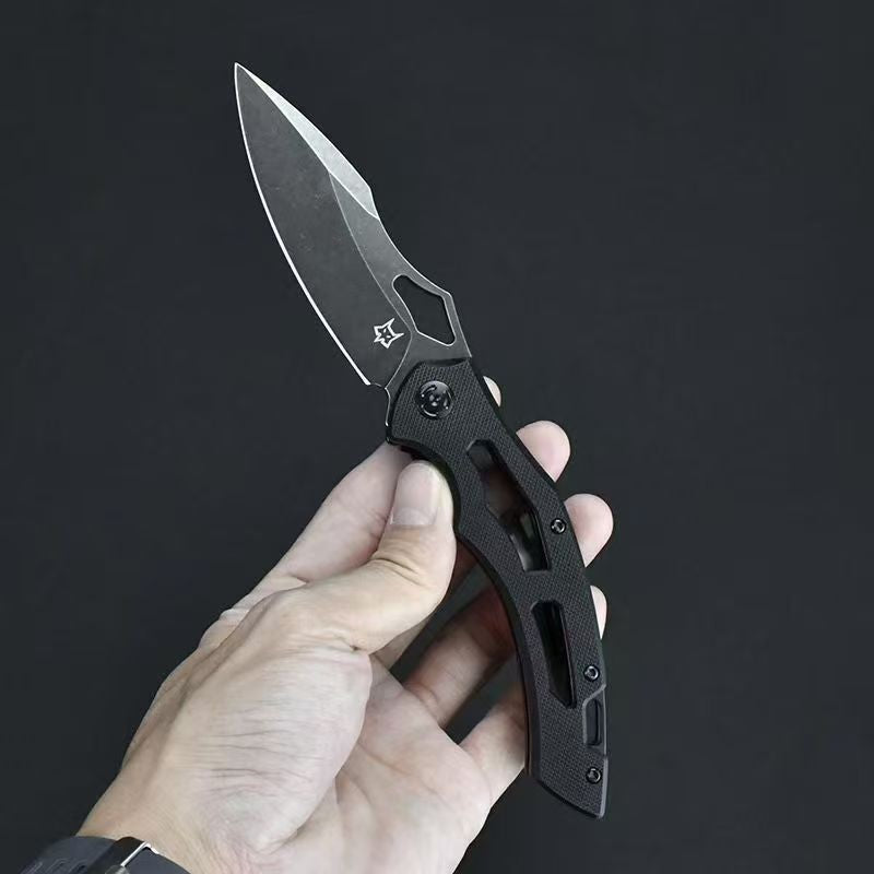 New N690 Steel Blade G10 Handle Folding Camping Knife VTF07