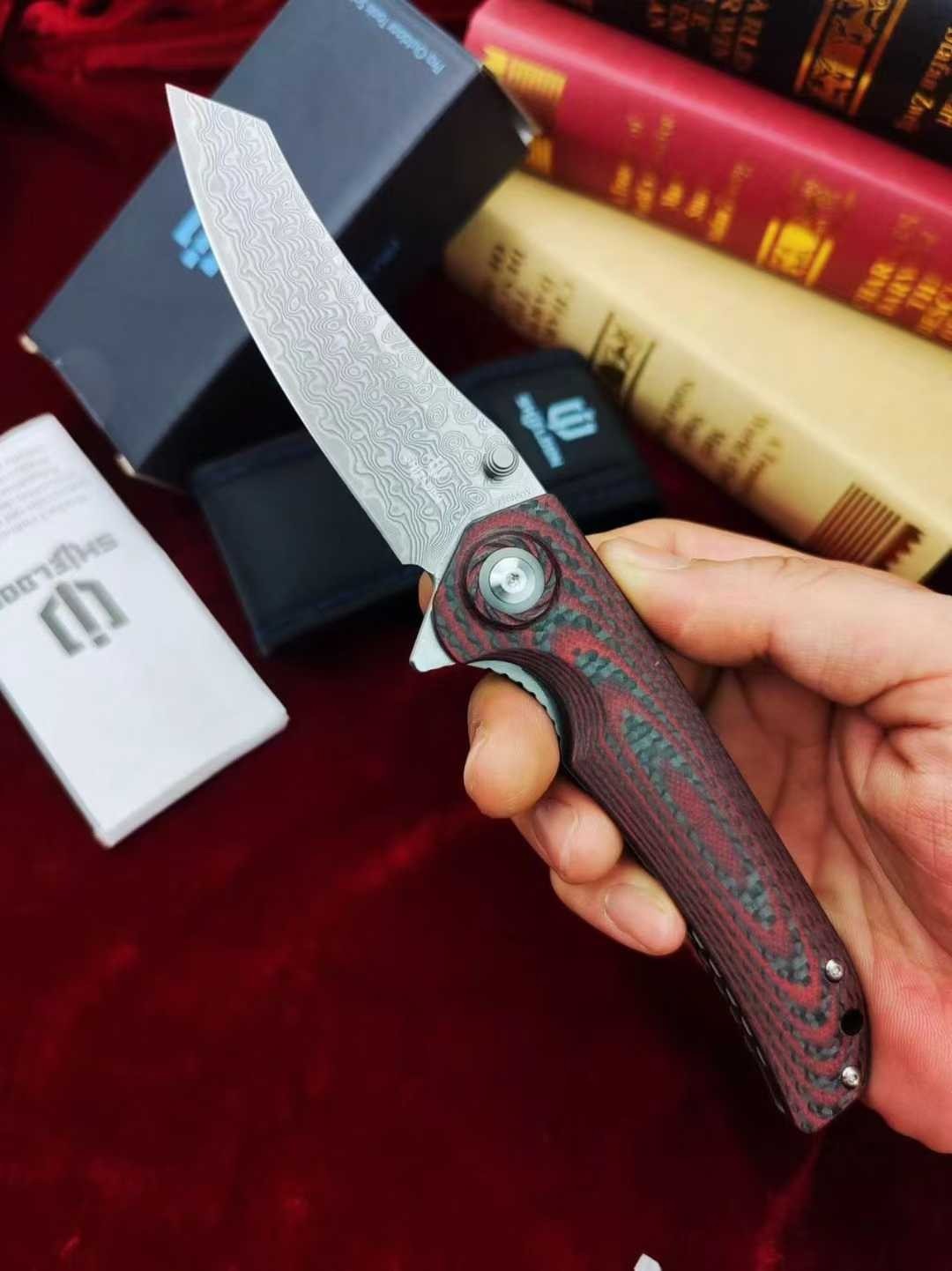 8.5'' New Folding Knife 9Cr18Markov Blade G10 Handle PocketKnife VTF202