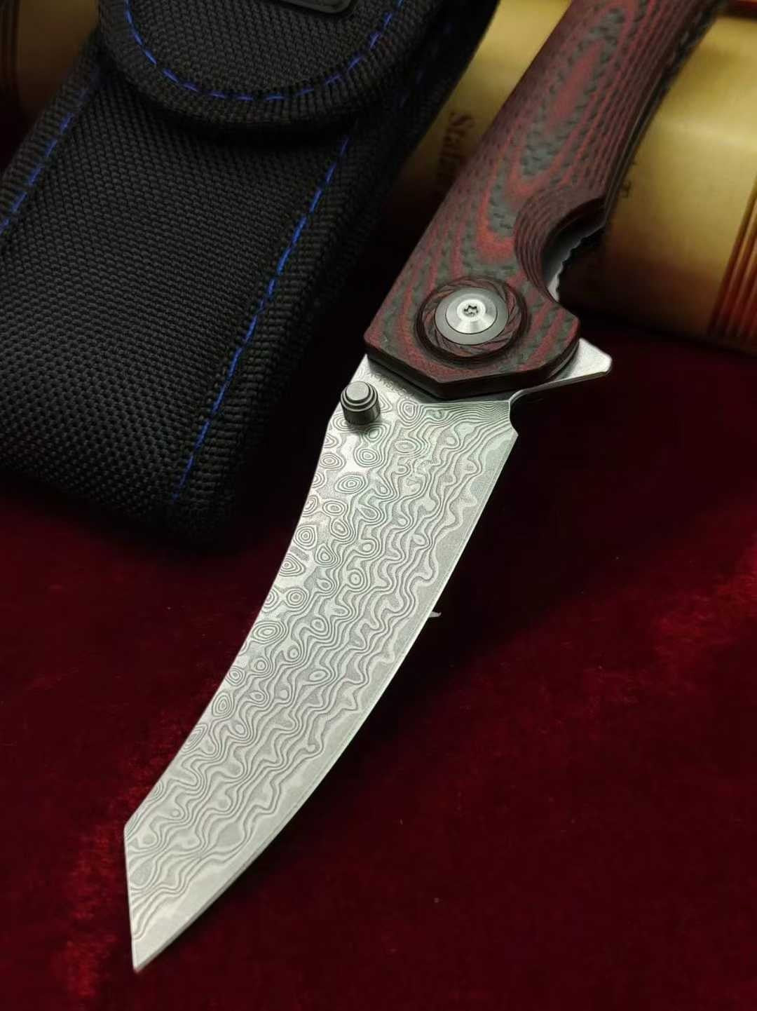 8.5'' New Folding Knife 9Cr18Markov Blade G10 Handle PocketKnife VTF202