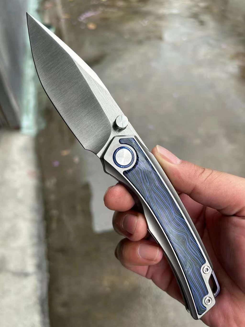 8.5'' New Folding Knife M390 Blade Full T4C Titanium Handle Pocket Camping Knife VTF26