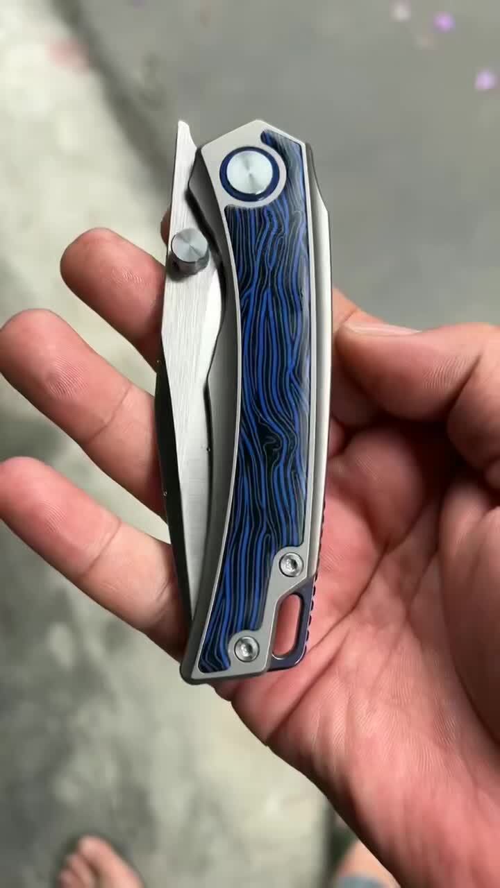 8.5'' New Folding Knife M390 Blade Full T4C Titanium Handle Pocket Camping Knife VTF26