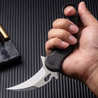 7'' New Fast Opening D2 Blade Carbon Fiber Handle Pocket Claw Karambit Tool C11