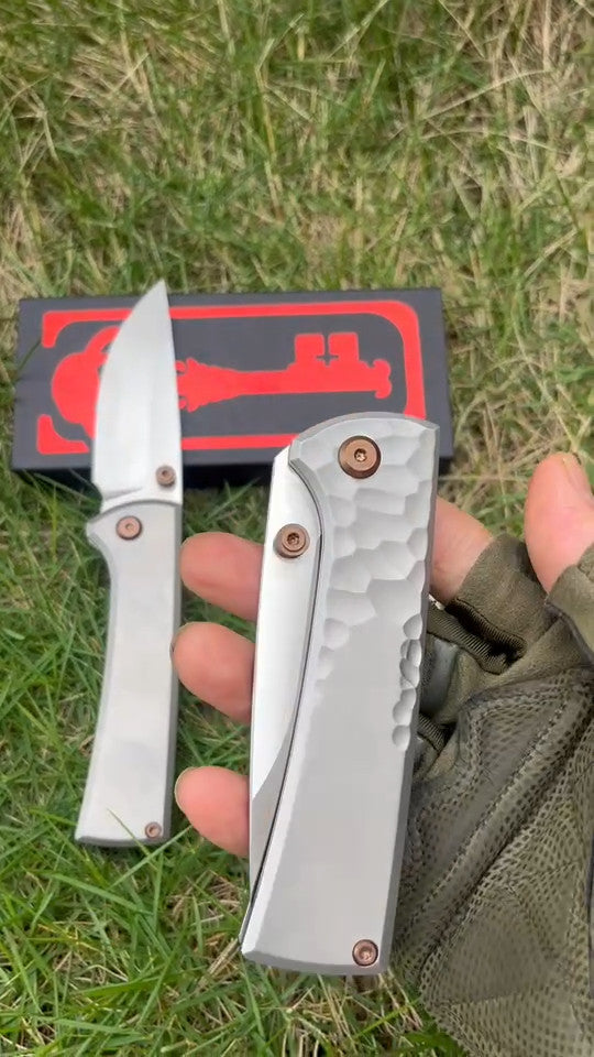 8'' New FoldingKnife M390 Blade Full T4C Titanium Handle Pocket Camping Knife VTF95N