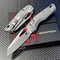 New Stone Wash M390 Steel Blade Full T4C Titanium Handle Pocket Survival Folding Knife VTF66T