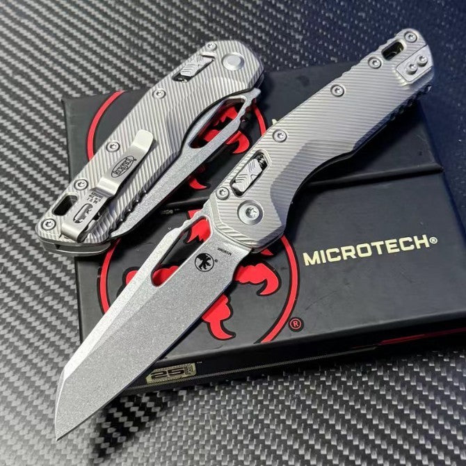 New Stone Wash M390 Steel Blade Full T4C Titanium Handle Pocket Survival Folding Knife VTF66T