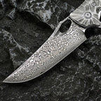 8'' New Fast Opening VG10 Damascus Blade Wood Handle Pocket Folding Tool VTF29