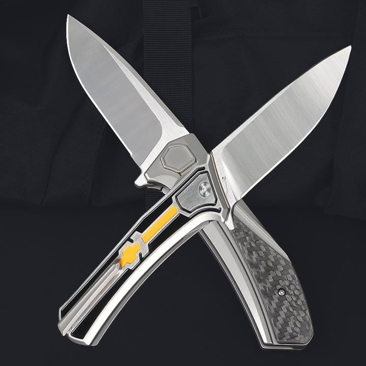 8'' New VG10 Blade Full T4C Titanium Handle Pocket Camping Folding Knife VTF18