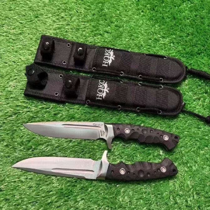 11'' New Full Tang D2 Steel Blade G10 Handle Camping Knife VTH97