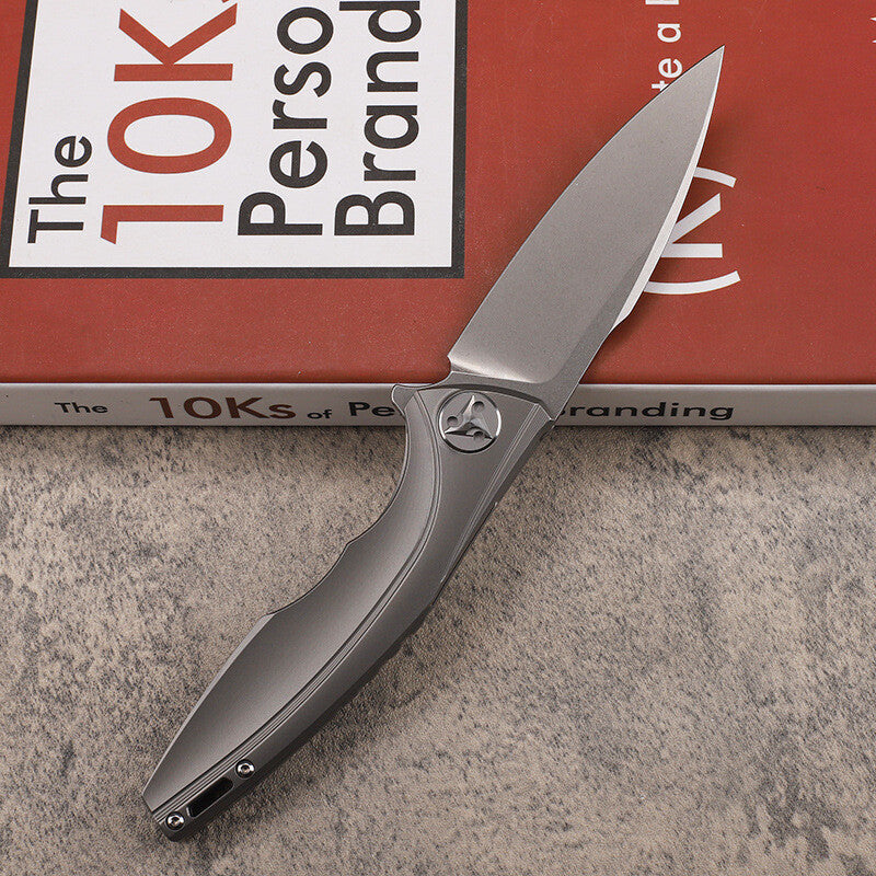 New Fast Opening M390 Steel Blade Full T4C Titanium Handle  Pocket Camping Folding Knife VTF160